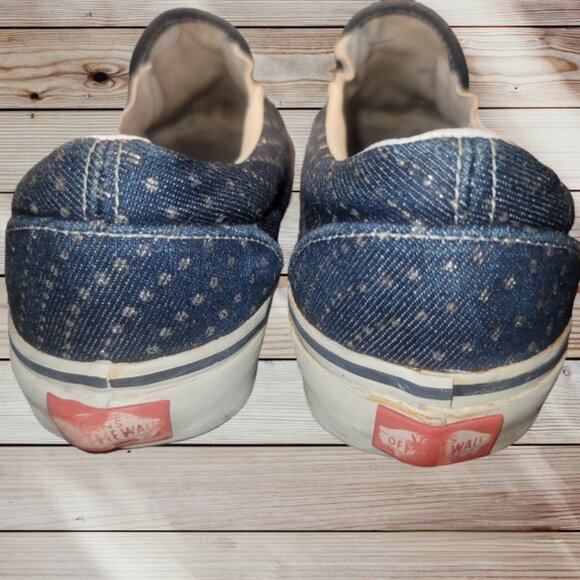 VANS - Women's 7.5 - Denim-Look Canvas Glitter Dots - Rare Style - Early 2000s - Picture 4 of 10